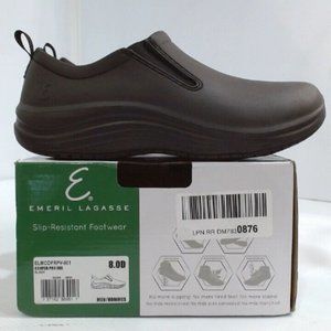 EMERIL LAGASSE MEN'S COOPER PRO‎ EVA SLIP-RESISTANT WORK SHOES BLACK 8D-EUC